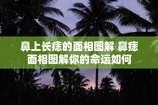 鼻上长痣的面相图解 鼻痣面相图解你的命运如何